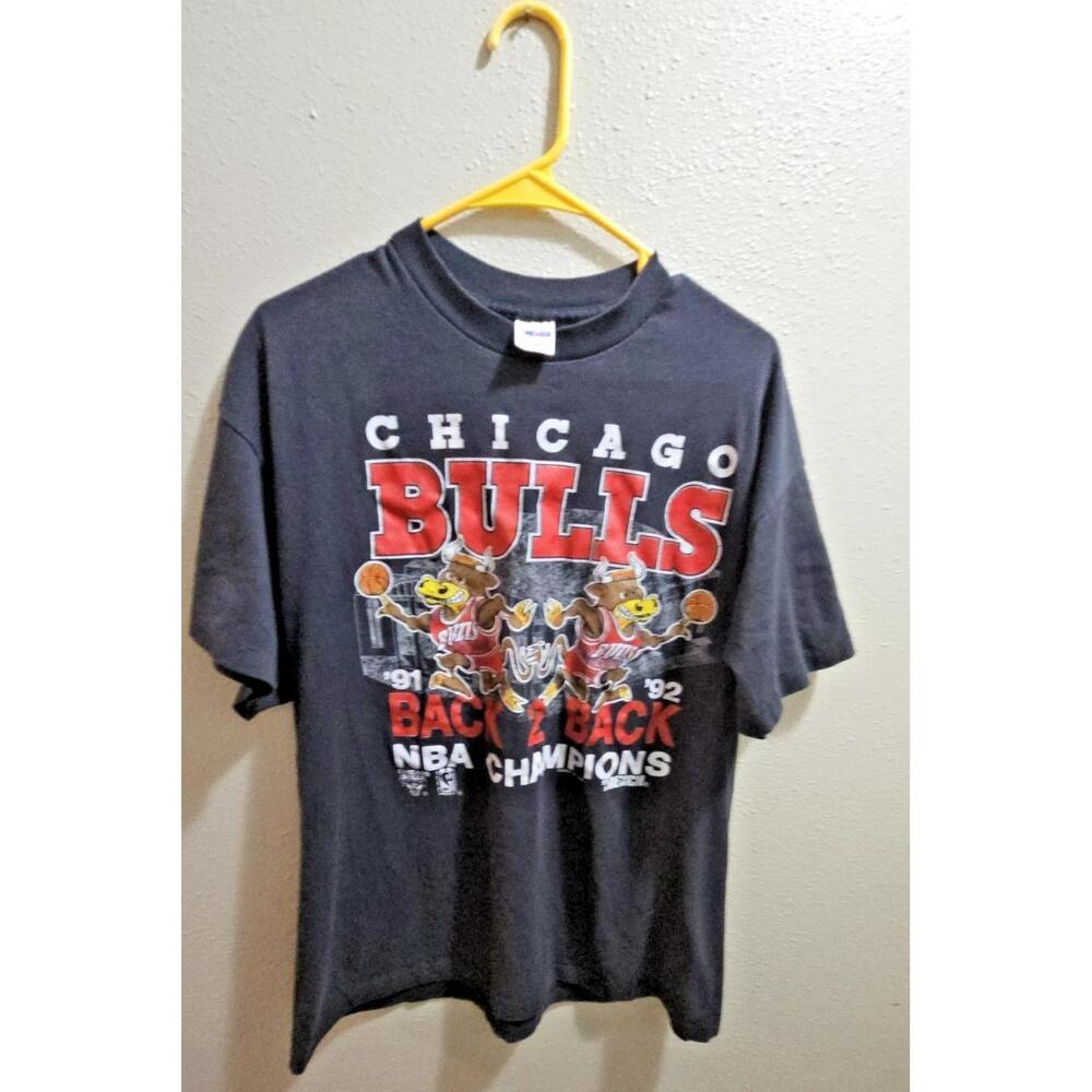 Chicago Bulls 1992 Nba Back To Back Champs Trench T-Shirt Jordan